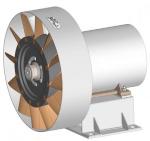 Вентилятор охлаждения тормозных резисторов электродинамического тормоза 2ТЭ25А; 2ТЭ25АМ